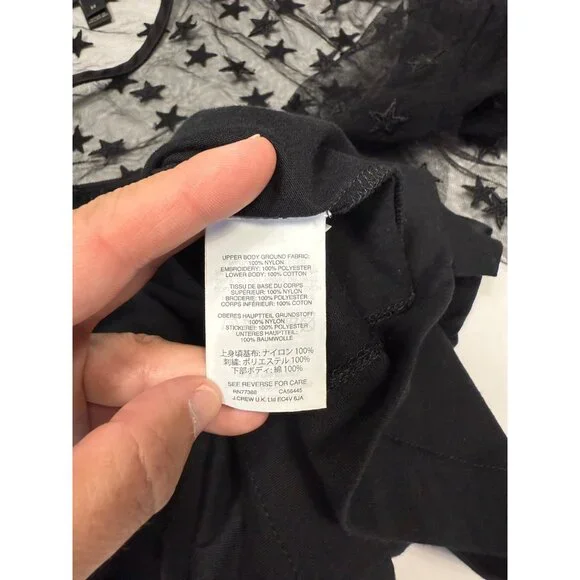 J Crew Womens Sheer Embroidered Whimsigoth Top Medium Victorian Dark Romantic - Picture 10 of 10